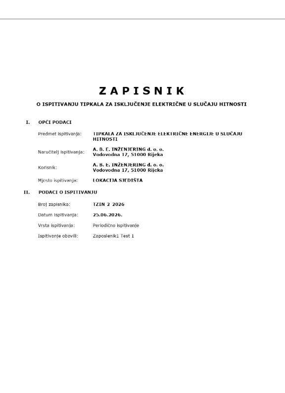 Generirani zapisnik (PDF)